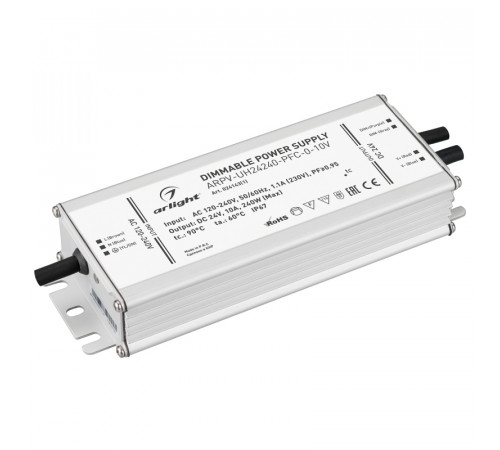 Блок питания Arlight ARPV-UH24240-PFC-0-10V (24V, 10.0A, 240W) 024143(1) Блок питания Arlight ARPV-UH24240-PFC-0-10V (24V, 10.0A, 240W) 024143(1)