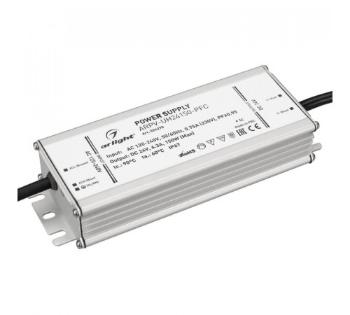 Блок питания Arlight ARPV-UH24150-PFC (24V, 6.3A, 150W) 024270 Блок питания Arlight ARPV-UH24150-PFC (24V, 6.3A, 150W) 024270