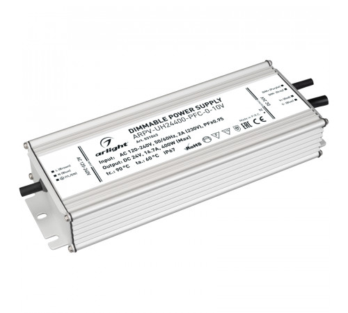 Блок питания Arlight ARPV-UH24400-PFC-0-10V (24V, 16.7A, 400W) 031043 Блок питания Arlight ARPV-UH24400-PFC-0-10V (24V, 16.7A, 400W) 031043