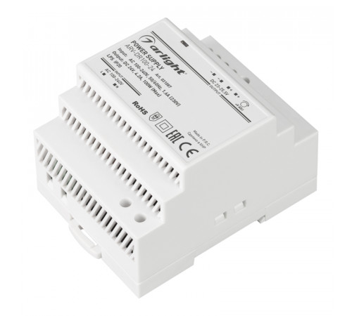 Блок питания Arlight ARV-DR100-24 (24V, 4.2A, 100W) 031087 Блок питания Arlight ARV-DR100-24 (24V, 4.2A, 100W) 031087