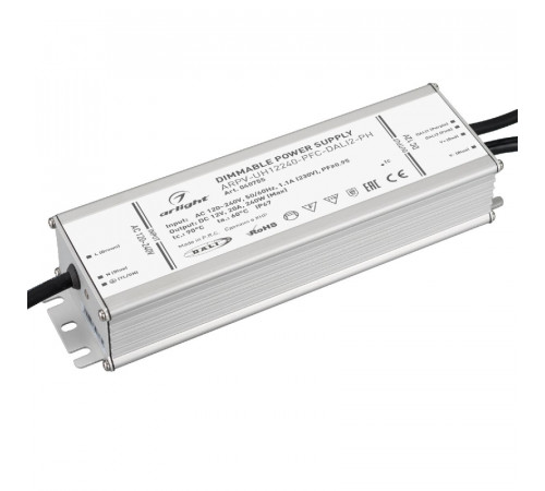 Блок питания Arlight ARPV-UH12240-PFC-DALI2-PH 12V, 20A, 240W IP67 040755 Блок питания Arlight ARPV-UH12240-PFC-DALI2-PH 12V, 20A, 240W IP67 040755
