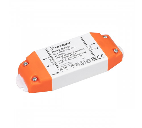 Блок питания Arlight ARV-SP-24030-PFC (24V, 1.25A, 30W) 038816 Блок питания Arlight ARV-SP-24030-PFC (24V, 1.25A, 30W) 038816