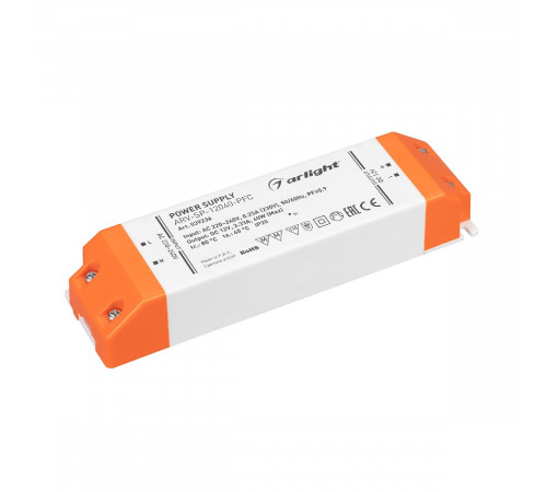 Блок питания Arlight ARV-SP-12040-PFC (12V, 3.33A, 40W) 039236 Блок питания Arlight ARV-SP-12040-PFC (12V, 3.33A, 40W) 039236