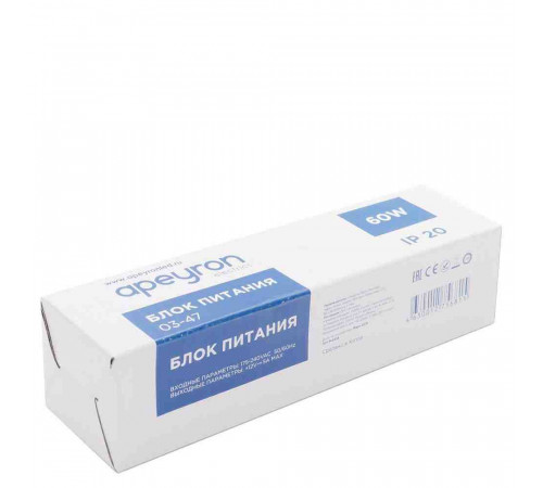 Блок питания Apeyron 12В 60Вт IP20 5А 03-47