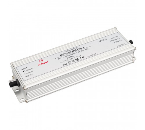 Блок питания Arlight ARPV-LG24250-PFC-0-10V-CV-CC 24V 250W IP67 10.4A 036936 Блок питания Arlight ARPV-LG24250-PFC-0-10V-CV-CC 24V 250W IP67 10.4A 036936