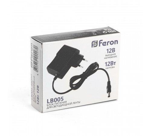 Трансформатор для светодиодной ленты Feron LB005 12Вт 12В IP20 48050
