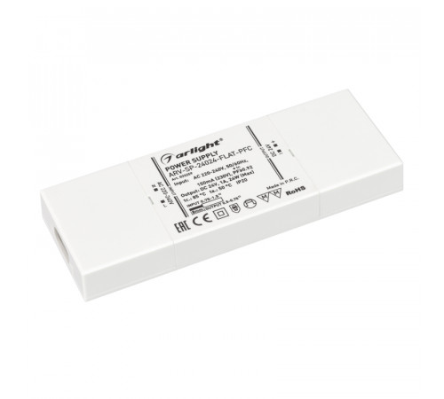 Блок питания Arlight ARV-SP-24024-Flat-PFC (24V, 1A, 24W) 033259 Блок питания Arlight ARV-SP-24024-Flat-PFC (24V, 1A, 24W) 033259