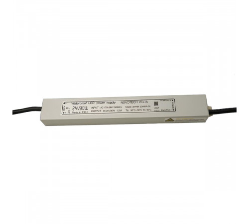 Блок питания Novotech Velta 30Вт DC24 IP67 1.25A 357781 Блок питания Novotech Velta 30Вт DC24 IP67 1.25A 357781