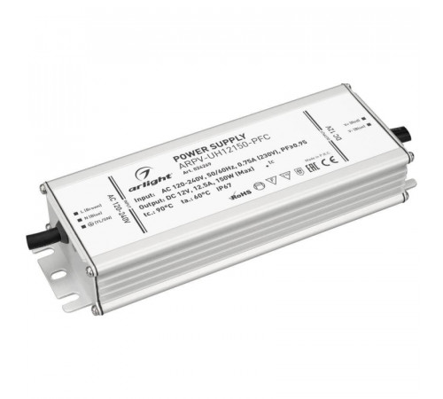 Блок питания Arlight ARPV-UH12150-PFC (12V, 12.5A, 150W) 024269 Блок питания Arlight ARPV-UH12150-PFC (12V, 12.5A, 150W) 024269