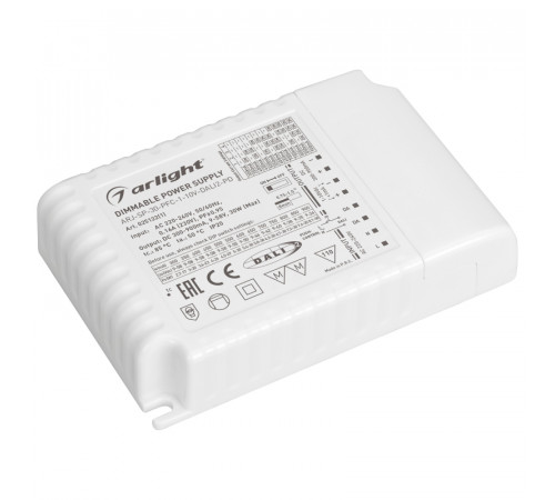 Блок питания Arlight ARJ-SP-30-PFC-1-10V-DALI2-PD (30W, 300-900mA) 025122(1) Блок питания Arlight ARJ-SP-30-PFC-1-10V-DALI2-PD (30W, 300-900mA) 025122(1)