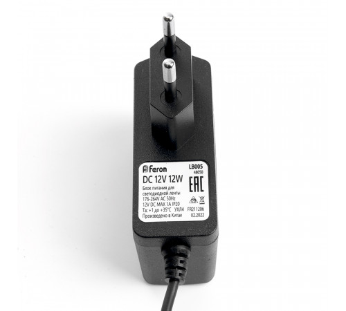 Трансформатор для светодиодной ленты Feron LB005 12Вт 12В IP20 48050