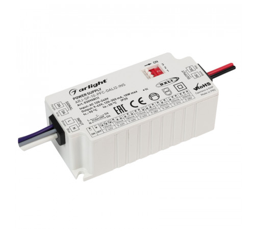 Блок питания Arlight ARJ-SP-10-PFC-DALI2-INS (10W, 9-42V, 0.12-0.35A) 030908(1) Блок питания Arlight ARJ-SP-10-PFC-DALI2-INS (10W, 9-42V, 0.12-0.35A) 030908(1)