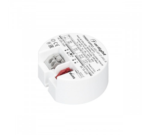Блок питания Arlight ARJ-SP-27-PFC-R (27W, 15-42V, 0.6-0.65A) 048772 Блок питания Arlight ARJ-SP-27-PFC-R (27W, 15-42V, 0.6-0.65A) 048772