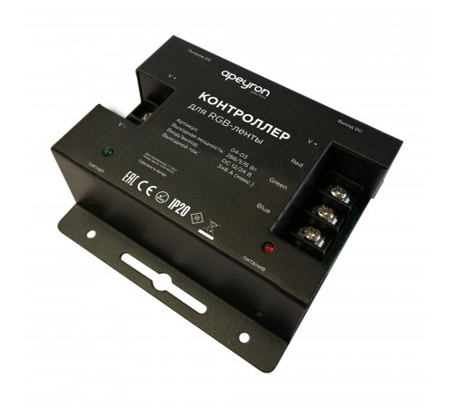 Контроллер RGB Apeyron 12/24В 288/57 Вт 3 канала*8А 04-03(288) Контроллер RGB Apeyron 12/24В 288/57 Вт 3 канала*8А 04-03(288)