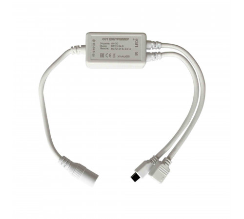 Контроллер для двухцветной светодиодной лентой Apeyron 12-24В 72Вт 2*3A/канал, IP20 пульт, DC-коннектор для входа, 4-игольчатый коннектор для выхода 04-30