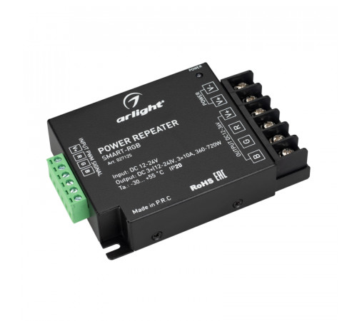 Усилитель Arlight Smart-RGB (12-24V, 3x10A) 027125 Усилитель Arlight Smart-RGB (12-24V, 3x10A) 027125