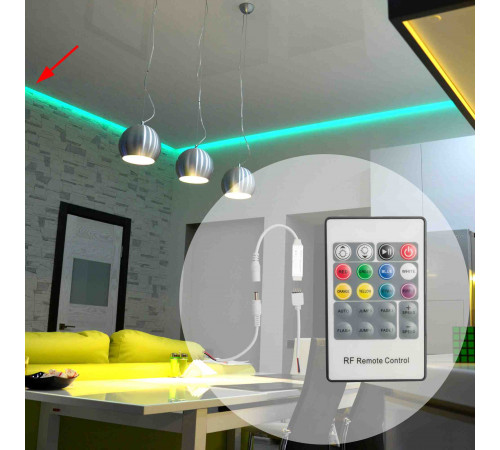 Мини-контроллер RGB Apeyron 12/24В 72/144Вт 3 канала*2 А RF пульт 04-18 Мини-контроллер RGB Apeyron 12/24В 72/144Вт 3 канала*2 А RF пульт 04-18