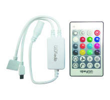 Контроллер для светодиодной ленты RGBW Apeyron 72Вт 12-24В 4*15A/канал IP20 пульт, DC-коннектор для входа, 5-игольчатый коннектор для выхода 04-29