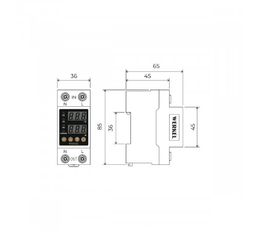 Реле напряжения Werkel W932P63R 4690389204425 a066459 Реле напряжения Werkel W932P63R 4690389204425 a066459