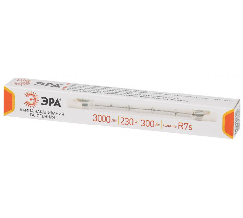 Лампа галогенная Эра R7S 300W 3000K J118-300W-R7s-230V Б0048494 Лампа галогенная Эра R7S 300W 3000K J118-300W-R7s-230V Б0048494