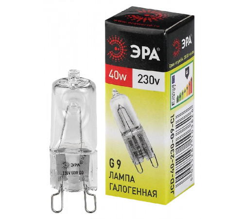 Лампа галогенная Эра G9 40W 3000K G9-JCD-40-230V-CL C0027378 Лампа галогенная Эра G9 40W 3000K G9-JCD-40-230V-CL C0027378