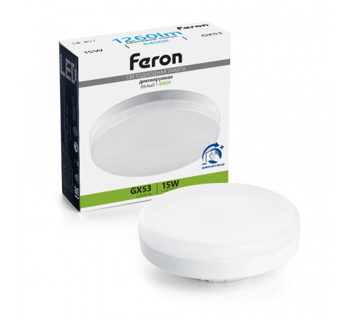 Светодиодная диммируемая лампа Feron LB-457 GX53 15W 6400K 51069 Светодиодная диммируемая лампа Feron LB-457 GX53 15W 6400K 51069