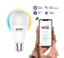 Лампа светодиодная диммируемая Gauss E27 10W 2700-6500K матовая 1080112