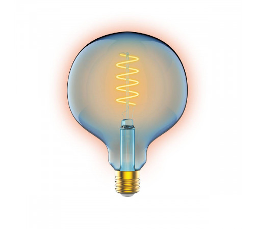 Лампа светодиодная диммируемая филаментная Gauss E27 5W 1800K шар синий 1013802105