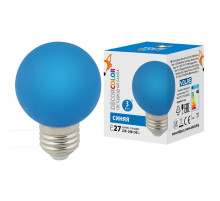 Лампа светодиодная Volpe E27 3W синий шар LED-G60-3W/Blue/E27/FR/С UL-00006957