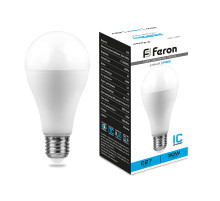 Лампа светодиодная Feron E27 30W 6400K груша матовая LB-130 38196