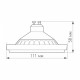 Светодиодная лампа Arlight AR111-UNIT-GU10-15W-DIM Warm3000 (WH, 120 deg, 230V) 026890