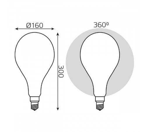 Лампа светодиодная филаментная диммируемая Gauss E27 10W 4100К матовая 179202210-D