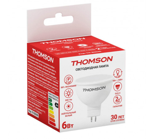 Лампа светодиодная Thomson GU5.3 6W 4000K TH-B2046 Лампа светодиодная Thomson GU5.3 6W 4000K TH-B2046