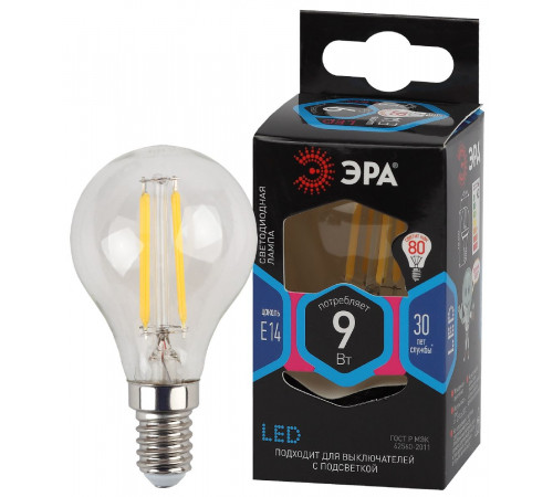 Лампа светодиодная Эра E14 9W 4000K F-LED P45-9w-840-E14 Б0047026 Лампа светодиодная Эра E14 9W 4000K F-LED P45-9w-840-E14 Б0047026