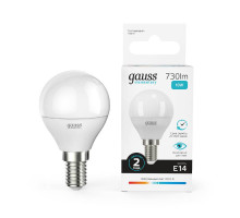 Лампа светодиодная Gauss E14 10W 4100K матовая 53120