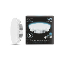 Лампа светодиодная Gauss GX53 6W 4100K матовая 108008206