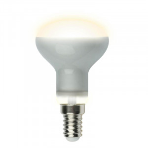 Лампа светодиодная рефлекторная (UL-00001491) Uniel E14 6W 3000K матовая LED-R50-6W/WW/E14/FR PLS02WH