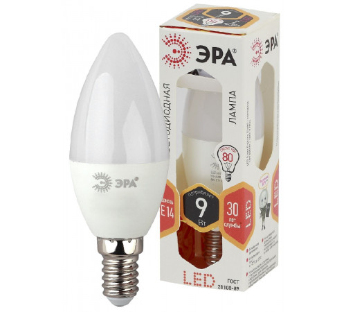 Лампа светодиодная Эра E14 9W 2700K LED B35-9W-827-E14 Б0027969 Лампа светодиодная Эра E14 9W 2700K LED B35-9W-827-E14 Б0027969