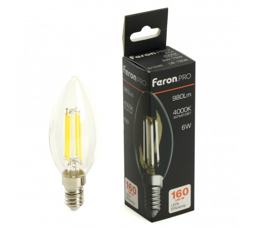 Светодиодная лампа Feron LB-1206 E14 6W 4000K 51245 Светодиодная лампа Feron LB-1206 E14 6W 4000K 51245