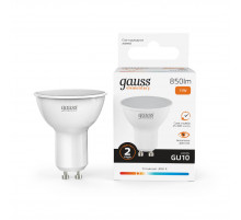 Лампа светодиодная Gauss GU10 11W 3000K матовая 13611