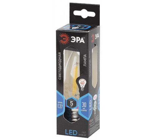 Лампа светодиодная Эра E27 5W 4000K F-LED B35-5W-840-E27 Б0027934 Лампа светодиодная Эра E27 5W 4000K F-LED B35-5W-840-E27 Б0027934