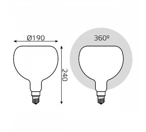 Лампа светодиодная филаментная диммируемая Gauss E27 10W 4100К матовая 1017802210-D Лампа светодиодная филаментная диммируемая Gauss E27 10W 4100К матовая 1017802210-D