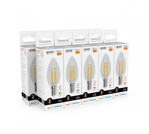 Лампа светодиодная Gauss Filament Elementary E14 12W 2700K 32112