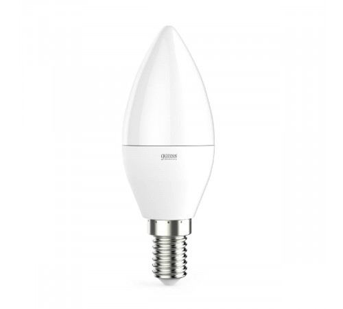 Лампа cветодиодная Gauss E14 6W 3000K свеча матовая 33116 Лампа cветодиодная Gauss E14 6W 3000K свеча матовая 33116