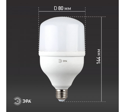 Лампа светодиодная Эра E27 20W 6500K LED POWER T80-20W-6500-E27 Б0027011 Лампа светодиодная Эра E27 20W 6500K LED POWER T80-20W-6500-E27 Б0027011