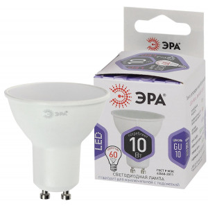 Лампа светодиодная Эра GU10 10W 6000K LED MR16-10W-860-GU10 Б0049074