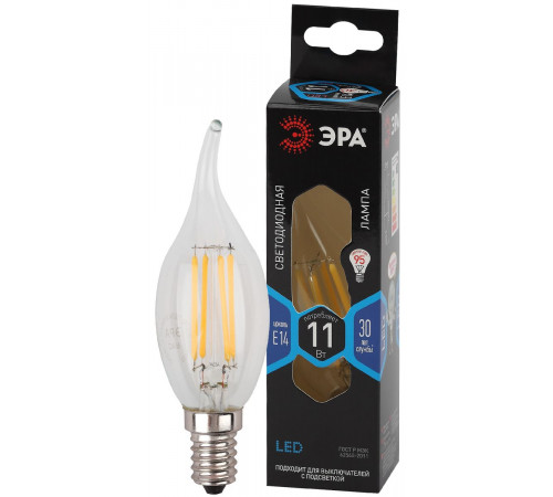 Лампа светодиодная Эра E14 11W 4000K F-LED BXS-11W-840-E14 Б0047002 Лампа светодиодная Эра E14 11W 4000K F-LED BXS-11W-840-E14 Б0047002
