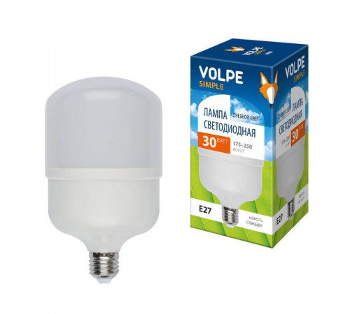 Лампа LED сверхмощная (UL-00002942) Volpe E27 30W (260W) 6500K LED-M80-30W/DW/E27/FR/S Лампа LED сверхмощная (UL-00002942) Volpe E27 30W (260W) 6500K LED-M80-30W/DW/E27/FR/S