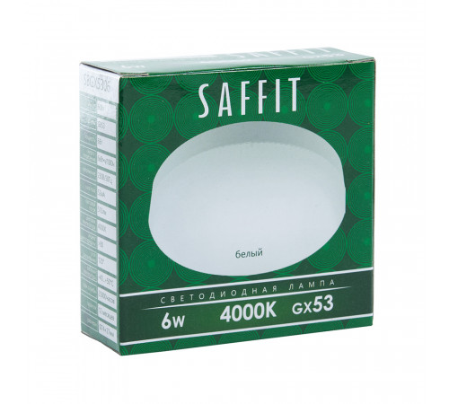 Лампа светодиодная Saffit SBGX5306 GX53 6W 4000K 55195 Лампа светодиодная Saffit SBGX5306 GX53 6W 4000K 55195