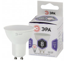 Лампа светодиодная Эра GU10 8W 6000K LED MR16-8W-860-GU10 Б0049072